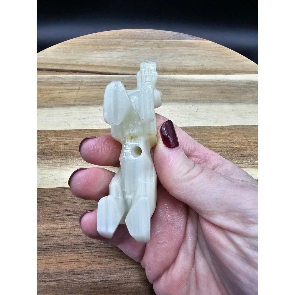 Vintage‎ Alabaster Stone Dachshund Figurine